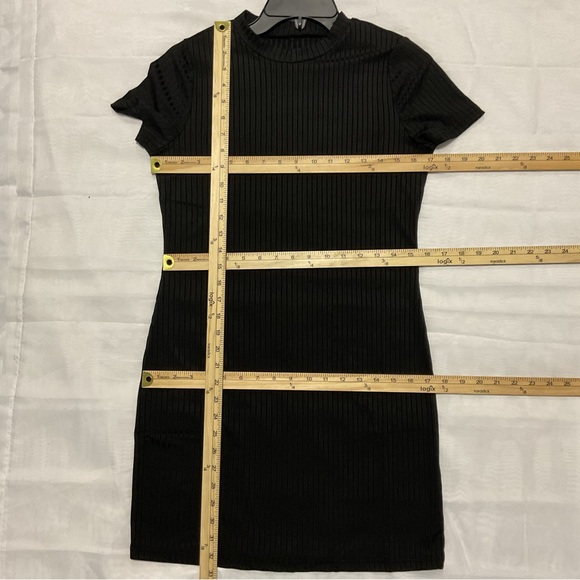 BRAND NEW! Women’s Ribbed Bodycon Crew Neck Short Sleeve Cocktail Daring Mini L - Picture 9 of 12